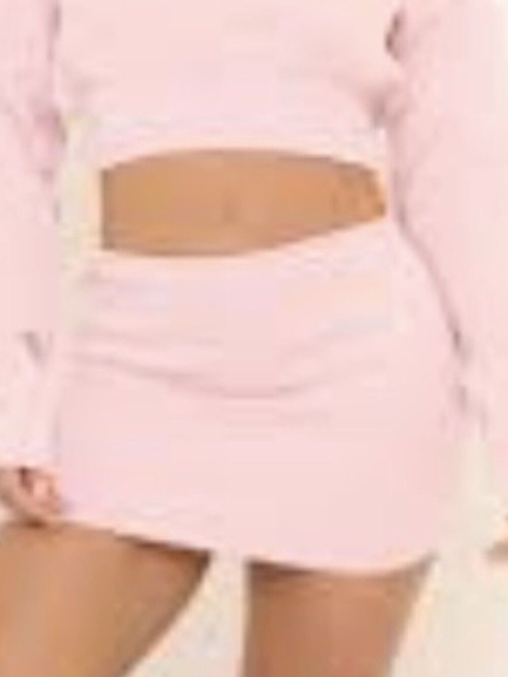 Light pink mini sweat skirt zara